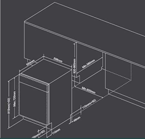 ميديا - غسالة صحون مدمجة – 5 برامج – 14 مكان تخزين...