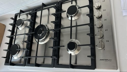 ماستر جاز MASTERgas مسطح غاز بلت إن 90 سم – 5 عيون...