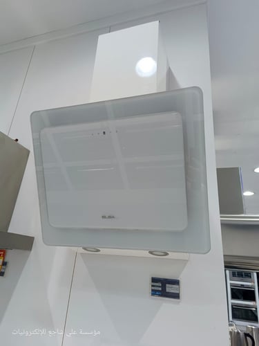 البا الايطالية - شفاط جداري زجاجي أبيض ايطالي 60 س...