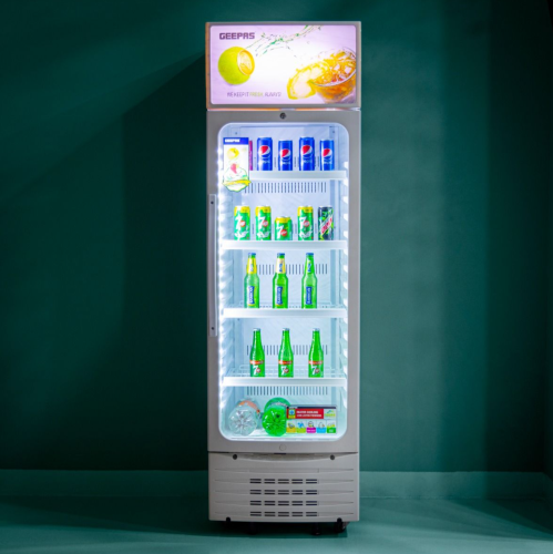 ثلاجة عرض عمودية سعة 380 لتر - 230 واط - أبيض - GS...