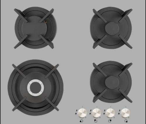 سطح كيتشن برو kitchen pro - شعلات 4 غاز + عين ثلاث...