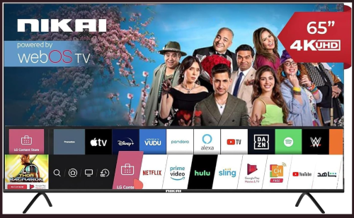 نيكاي - تلفزيون 65 انش - دولبي ديجيتال, التطبيقات...