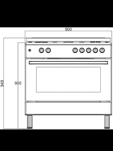 فرن MASTERgas ماستر جاز - 5 شعلات غاز - مفتاحين من...