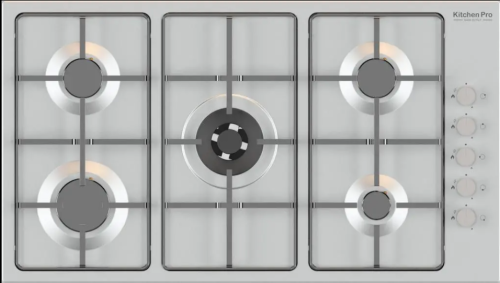 سطح كتشن برو kitchen pro - شعلات 5 غاز استيل– عبن...