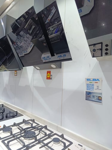 لبا الايطالية - شفاط جداري زجاجي أسود ايطالي 90 سم...