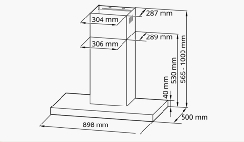 ال جي LG - شفاط عرض 90 سم بشفط قوي مع التحكم باللم...