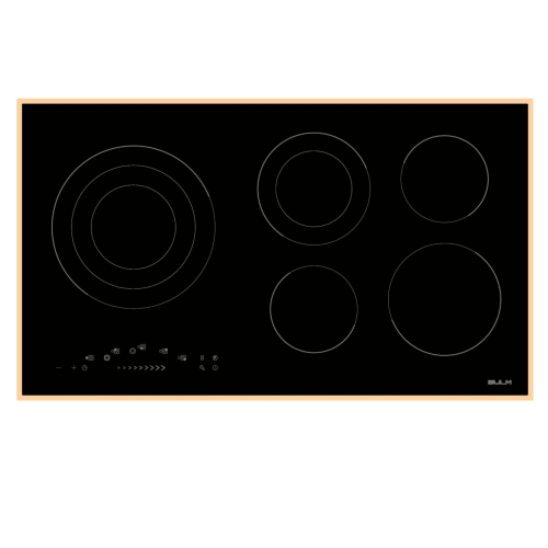 بولم BULM - موقد سيراميك زجاجي أسود - 5 مناطق للطه...