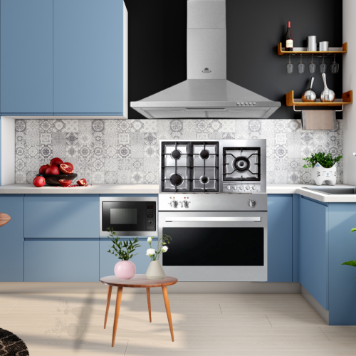 بكج اجهزة مطبخ بلت ان من شركة الجيكوم - شفاط هرمي...