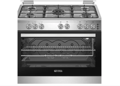 جنرال سوبريم فرن غاز 90*60 سم 5 شعلات امان كامل شو...