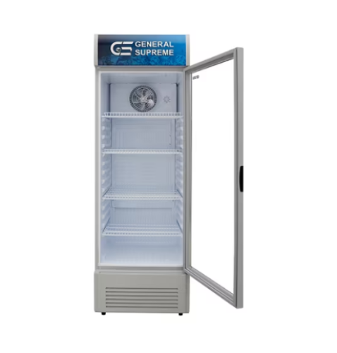 جنرال سوبريم ثلاجة عرض باب واحد زجاجي (436 لتر) أب...