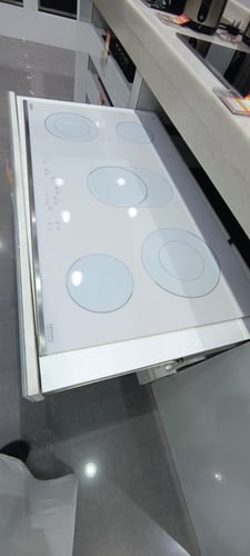 إلبا الايطالية سطح سيراميك 90 سم، أبيض - 5 مناطق ط...