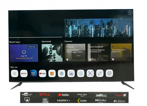 شاشة اي تي سي ، مقاس 65 بوصة بدون اطار بدقة 4k نظا...