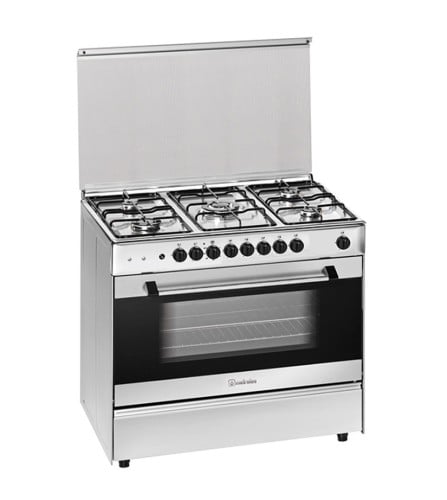 فرن ميرليس 5 عيون غاز 60*90 استيل امان كامل G900 X...