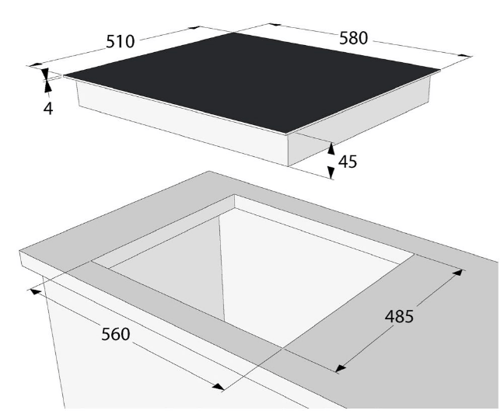 سطح Kitchen pro كيتشن برو - 4 عين سيراميك لمس 9 مس...