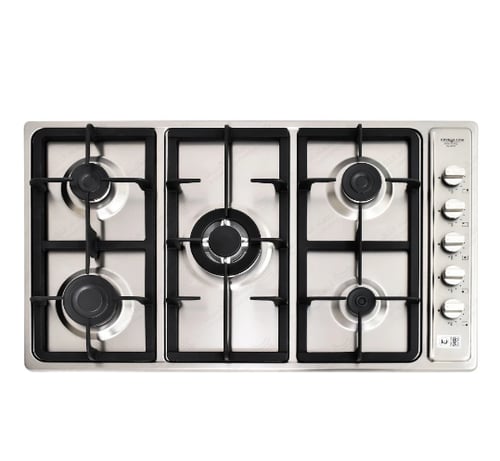 سطح كيتشن لاين 90 سم ايطالي - 5 شعلات غاز صمام أما...