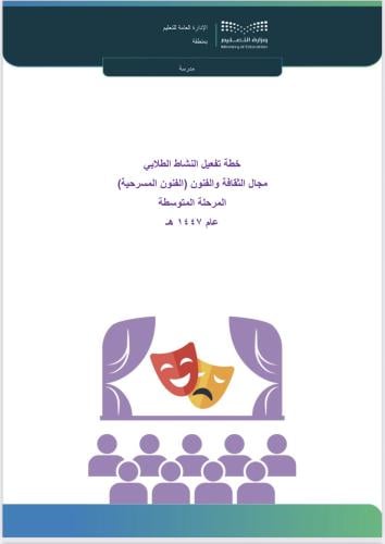 خطة برنامج الفنون المسرحية- المرحلة المتوسطة