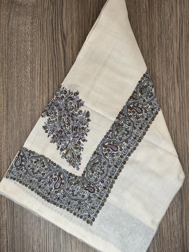 شال صوف كشميري باشمينا VIP خياطة قلم كاري ارضية لو...