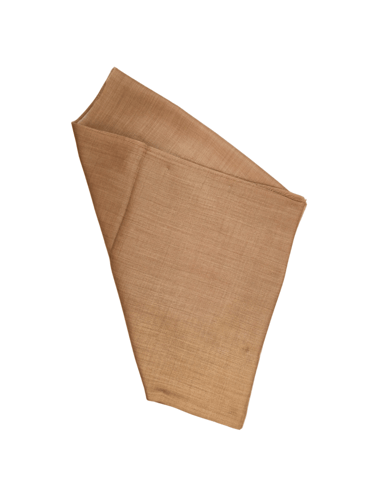 شال صوف كشميري سادة سوبر ترمه ارضية لون بيج غامق