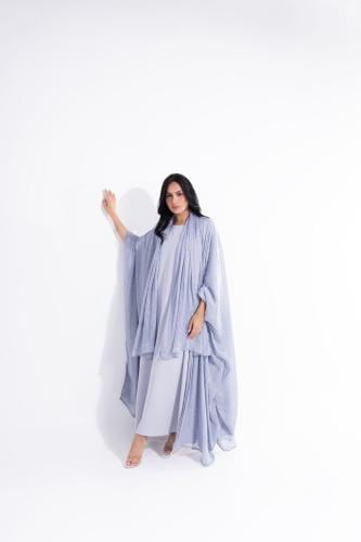 عباية رمادي صيفية