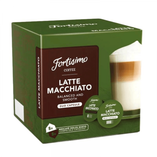 كبسولات لاتيه مكياتو من فورتيسمو 16كبسولة دولتشي غ...