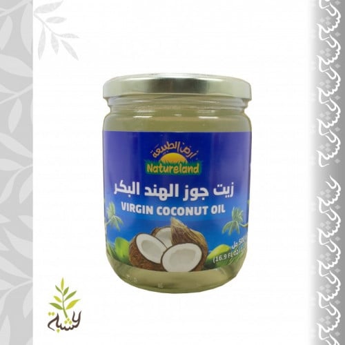 زيت جوز الهند البكر 500مل (أرض الطبيعة)