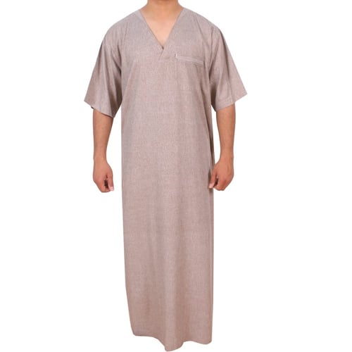 جلابية رجالي مطرز نص كم M