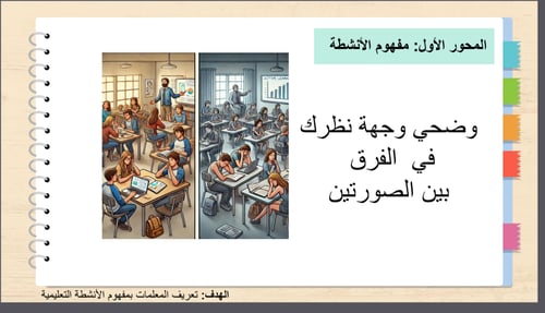 ورشة عمل أهمية تنوع الواجبات