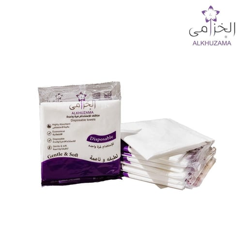 مناشف الخزامى مقاس 30×60 شدة 50 قطعة للاستخدام مرة...