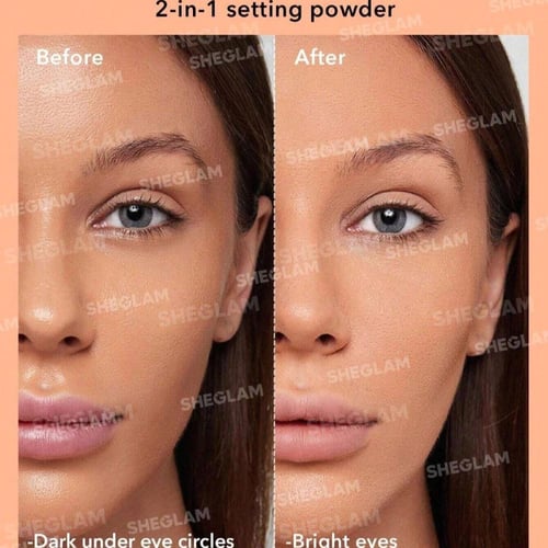 بودرة تثبيت الوجه والعينين من شيقلام - شفافة