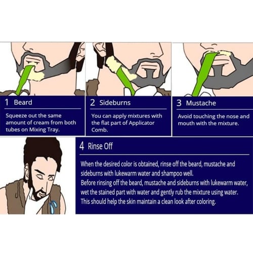 صبغة شعر اللحية للرجال من بيجين - اسود مائل الى ال...