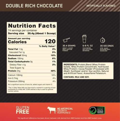 OPTIMUM NUTRITION GOLD STANDARD 100% WHEY أوبتيمم...