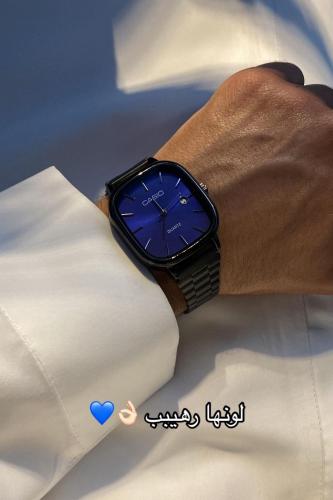 ساعة كاسيو LTP اسود مينا ازرق