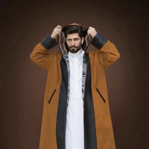 فروة رجالي شتوي دبل فيس أسود - جملي