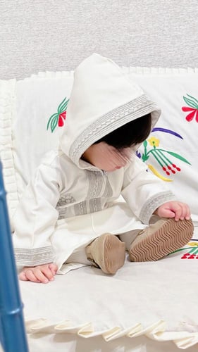 ثوب اطفال بالاسم بتصميم مغربي