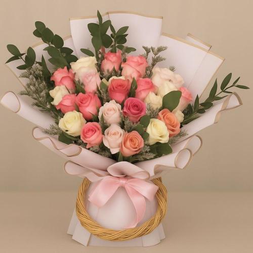 باقه اعياد ميلاد او تخرج جوري عدد 30 ورده