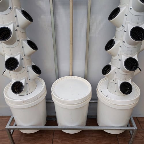 نظام ماسورة قائمة مزدوج مع حامل | 64 شتلة