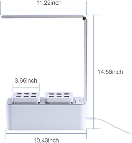 نظام زراعة مائية مكتبي مع اضاءة