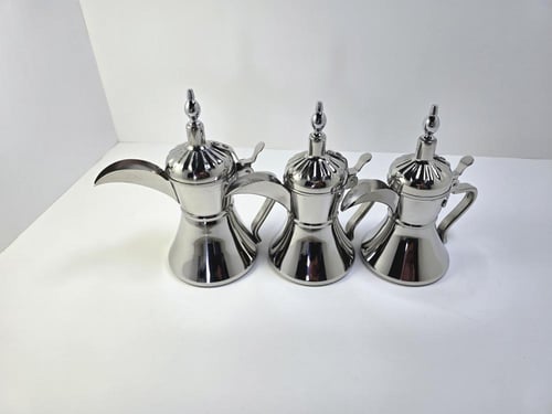 طقم دلة ستيل بحزام - 3قطع