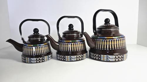 ابريق شاي عسيري - طقم من 3 قطع