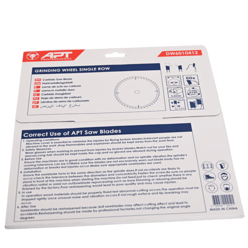 صحن قص خشب APT DW6010412 250 MM Z60