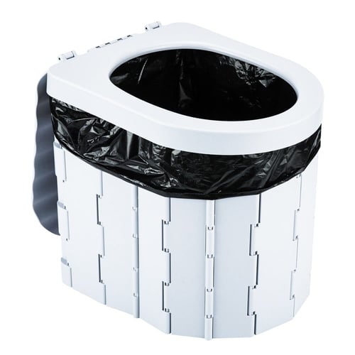 كرسي دورة مياة قابل للطي بلاستيك بغطاء DPT