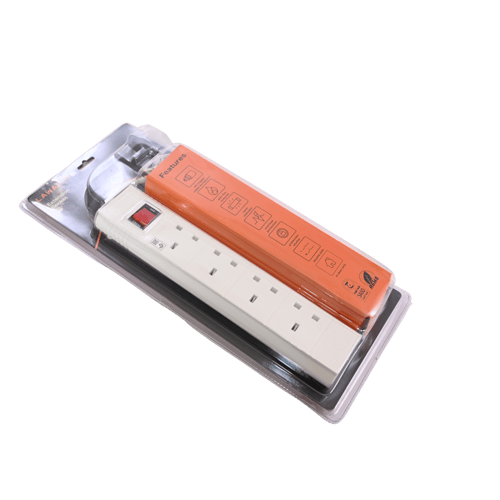 توصيلة كهرباء 220V زر ايقاف 5 متر 4 مخرج K10049 لو...