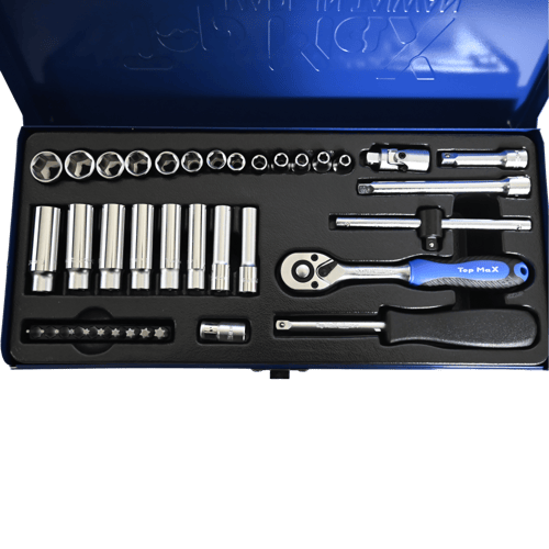 طقم حبات بكس 1/4 - 39 قطعة TOP MAX