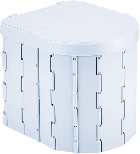 كرسي دورة مياة قابل للطي بلاستيك بغطاء DPT