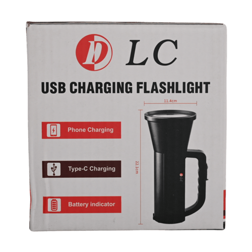 كشاف يدوي شحن اسود DLC. 32851