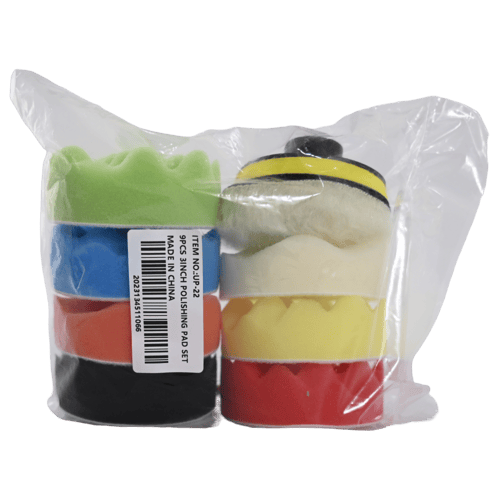 سفنج تلميع دائري صغير 9 حبات مع قطعة تحويلة الدريل...