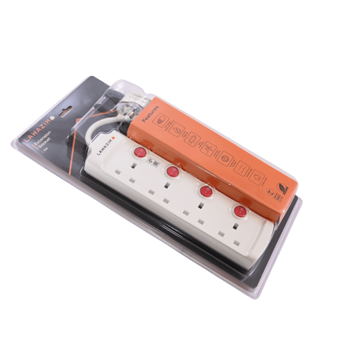 توصيلة كهرباء 220V زر ايقاف منفرد 5 متر 4 مخرج K10...