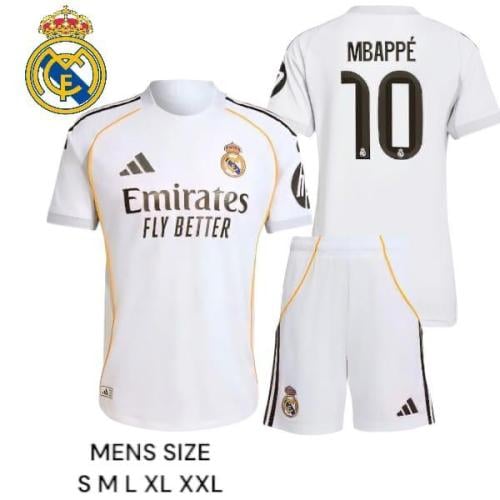 طقم ريال مدريد الاساسي بطباعة امبابي 25/26