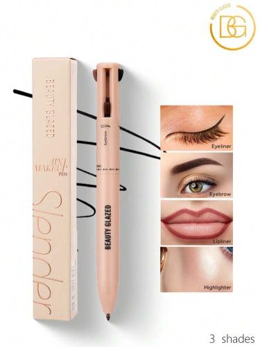 beauty glazed طقم أقلام مكياج 4 في 1 - يشمل قلم تح...