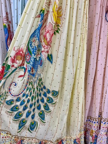 فستان بوهو شاطيء مشجر